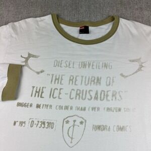 Vintage DIESEL Men's XL Return Of The ICE CRUSADERS Viking Long Sleeve Shirt 90s